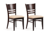 Lote de 2 sillas FREDDIE  de color wenge