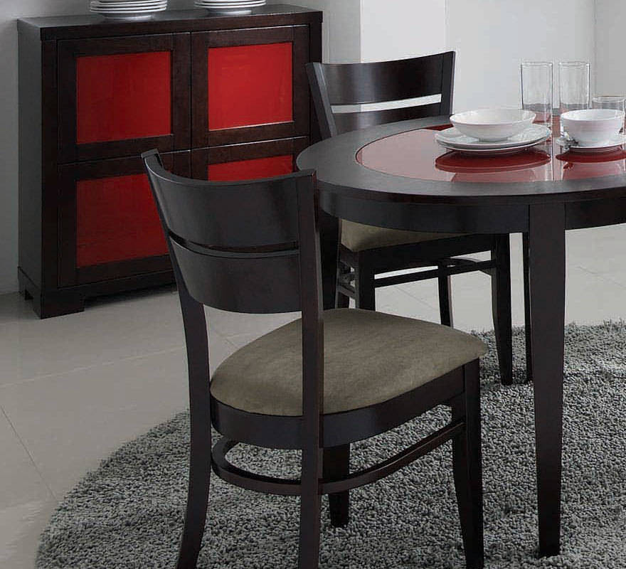 Lote de 2 sillas GRACE  de color wenge