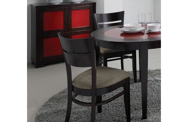 Lote de 2 sillas GRACE  de color wenge