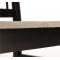 Lote de 2 sillas KORINA-WENGE-asiento de microfibra color arena