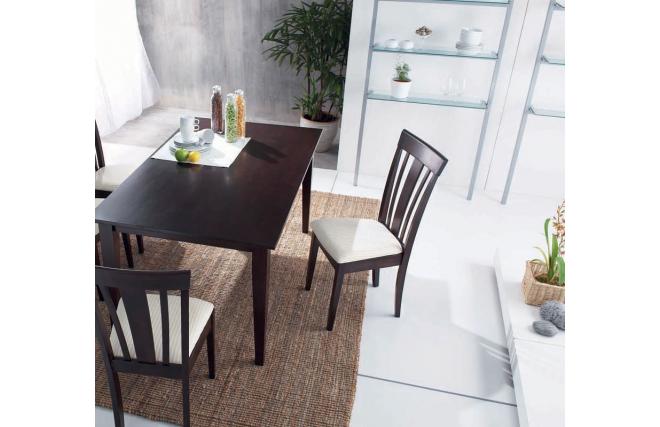 Lote de 2 sillas MARC de roble malayo de color wenge