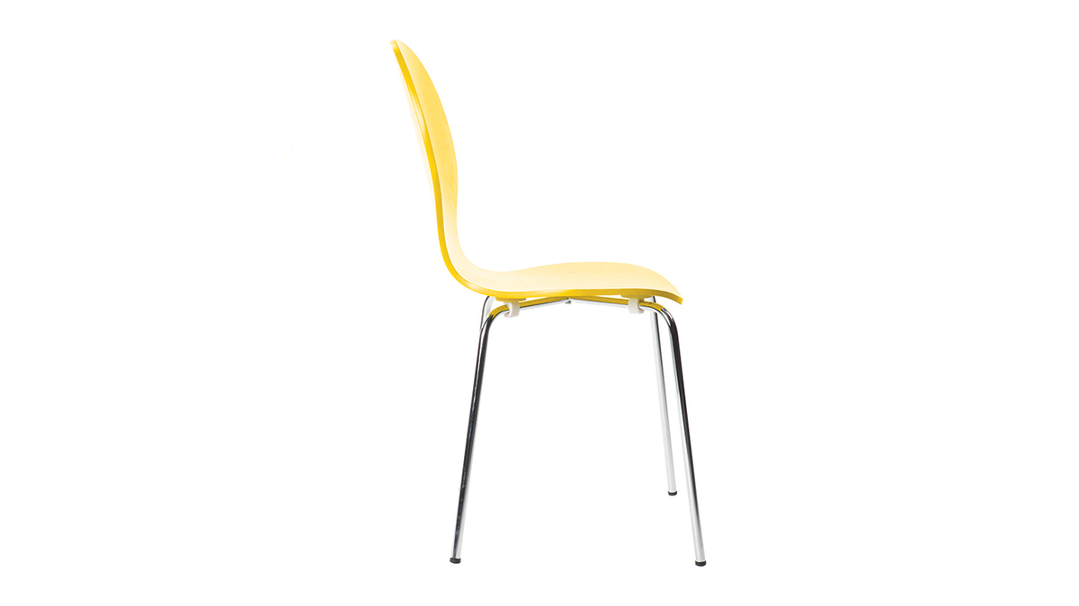 Lote de 2 sillas modernas color amarillo NEW ABIGAIL