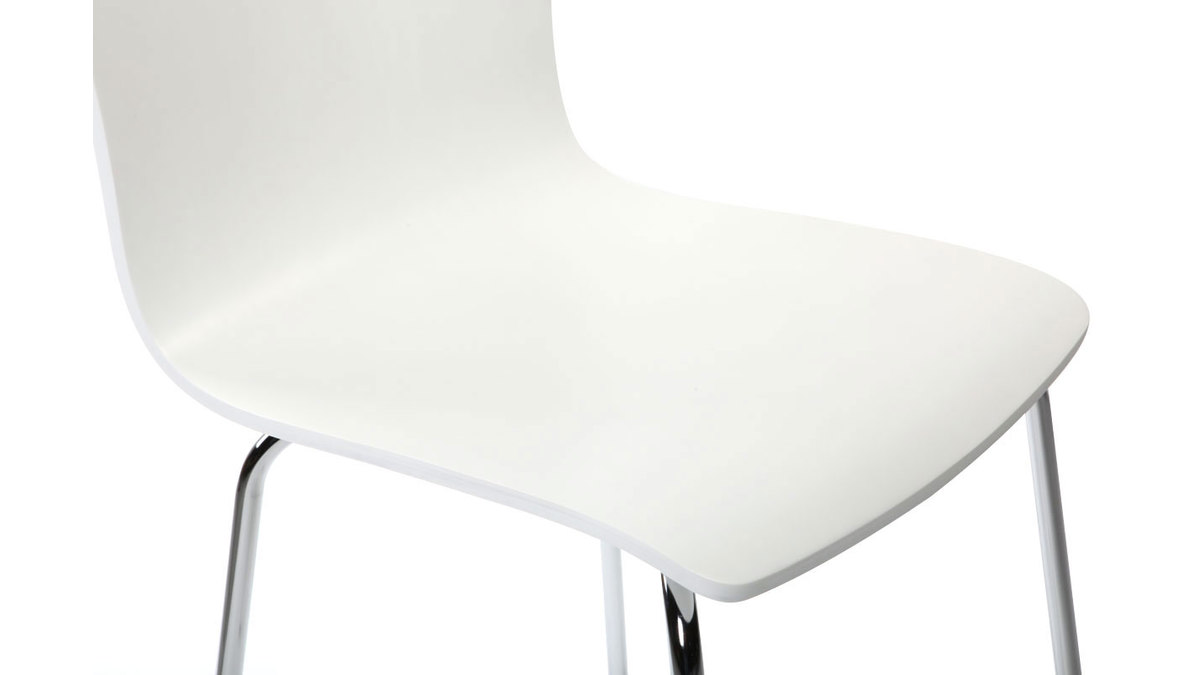 Lote de 2 sillas modernas color blanco NELLY