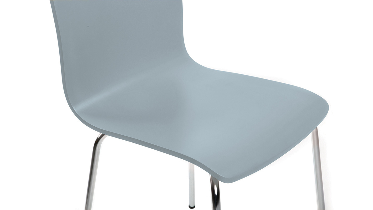 Lote de 2 sillas modernas color gris NELLY