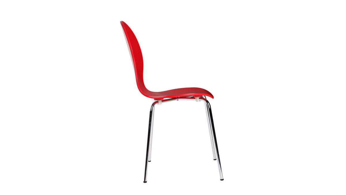 Lote de 2 sillas modernas color rojo NEW ABIGAIL