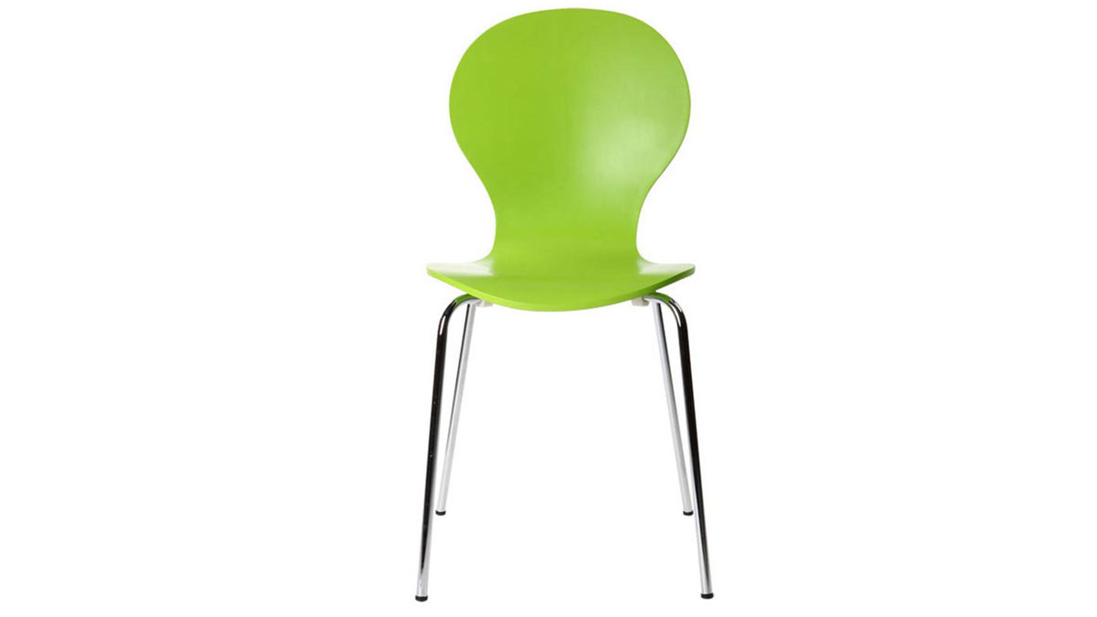 Lote de 2 sillas modernas color verde manzana NEW ABIGAIL