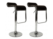 Lote de 2 taburetes ANDROMEDE de color chocolate