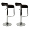 Lote de 2 taburetes ANDROMEDE de color chocolate
