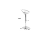 Lote de 2 taburetes comet con recubrimiento de PVC color blanco