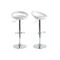Lote de 2 taburetes comet con recubrimiento de PVC color blanco