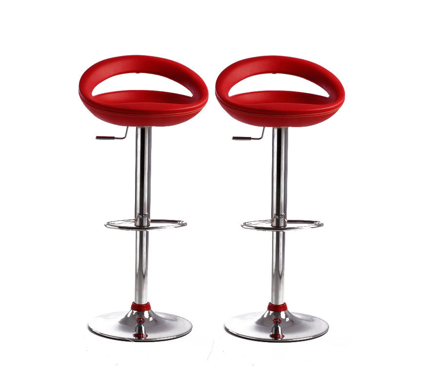 Lote de 2 taburetes comet de recubrimiento PVC color rojo