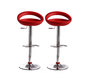 Lote de 2 taburetes comet de recubrimiento PVC color rojo