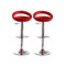 Lote de 2 taburetes comet de recubrimiento PVC color rojo
