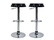Lote de 2 taburetes de bar CAPSULE de color negro