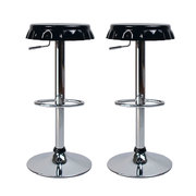 Lote de 2 taburetes de bar CAPSULE de color negro