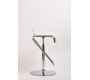 Lote de 2 taburetes de bar / cocina ajustables GLITTER blancos