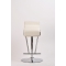 Lote de 2 taburetes de bar / cocina ajustables GLITTER blancos