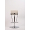 Lote de 2 taburetes de bar / cocina ajustables GLITTER blancos