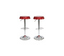 Lote de 2 taburetes de bar / cocina austables NEW CAPSULE � de color rojo oscuro