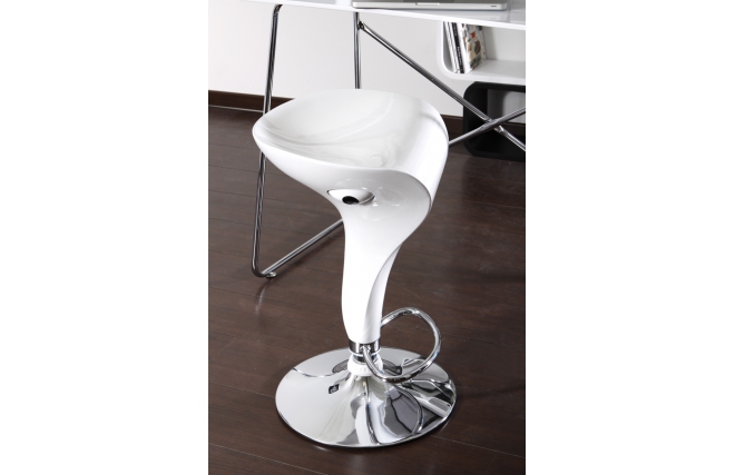 Lote de 2 taburetes de bar / cocina blancos Jupiter