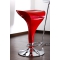 Lote de 2 taburetes de bar / cocina rojos Jupiter