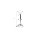 Lote de 2 taburetes de bar COMET COLOR blanco