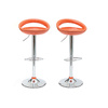 Lote de 2 taburetes de bar COMET color naranja