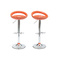 Lote de 2 taburetes de bar COMET color naranja image pub1