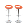 Lote de 2 taburetes de bar COMET color naranja image pub1