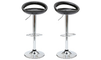 Lote de 2 taburetes de bar COMET color negro