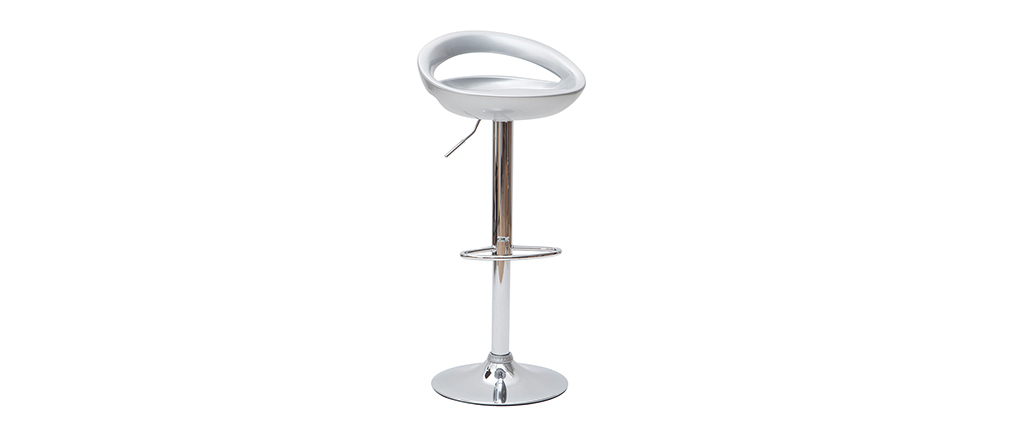 Lote de 2 taburetes de bar COMET color plata image 1