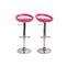 Lote de 2 taburetes de bar COMET color rosa