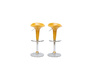 Lote de 2 taburetes de bar GALAXY color amarillo