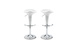 Lote de 2 taburetes de bar GALAXY color blanco image 2