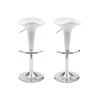 Lote de 2 taburetes de bar GALAXY color blanco image pub1