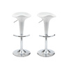 Lote de 2 taburetes de bar GALAXY color blanco image pub1