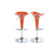 Lote de 2 taburetes de bar GALAXY color naranja