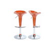 Lote de 2 taburetes de bar GALAXY color naranja image pub1