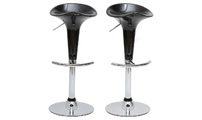 Lote de 2 taburetes de bar GALAXY color negro