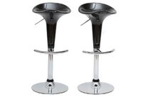 Lote de 2 taburetes de bar GALAXY color negro image pub1