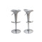 Lote de 2 taburetes de bar GALAXY color plata