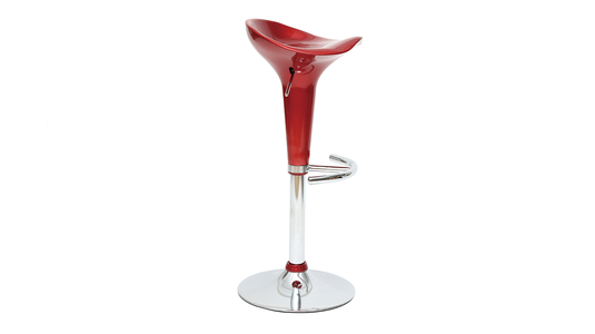 Lote de 2 taburetes de bar GALAXY color rojo burdeos image 1