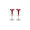 Lote de 2 taburetes de bar GALAXY color rojo burdeos