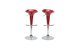 Lote de 2 taburetes de bar GALAXY color rojo burdeos image 3