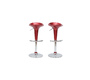Lote de 2 taburetes de bar GALAXY color rojo burdeos image 3