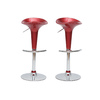 Lote de 2 taburetes de bar GALAXY color rojo burdeos image pub1
