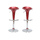 Lote de 2 taburetes de bar GALAXY color rojo burdeos
