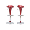 Lote de 2 taburetes de bar GALAXY color rojo burdeos image pub1