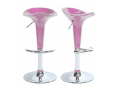 Lote de 2 taburetes de bar GALAXY color rosa