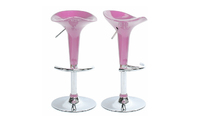 Lote de 2 taburetes de bar GALAXY color rosa